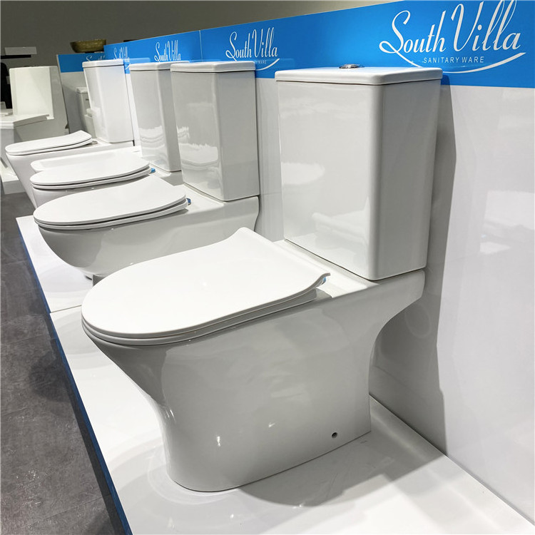 Modern Design Ceramic Sanitary Ware Round Rimless Tornado Bathroom Water Closet Toilet Bowl Ceramic Two Piece Toilet