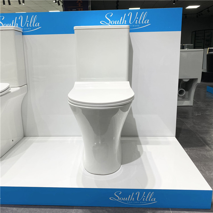 Modern Design Ceramic Sanitary Ware Round Rimless Tornado Bathroom Water Closet Toilet Bowl Ceramic Two Piece Toilet