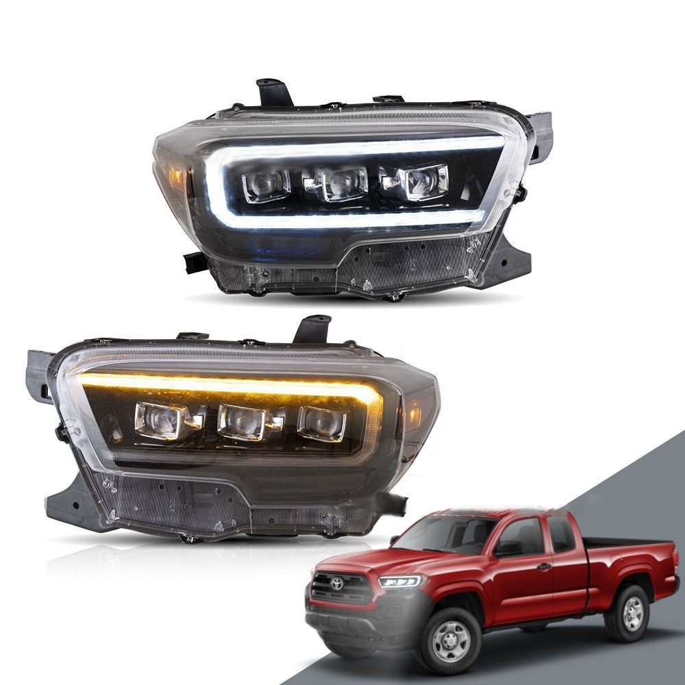 Off Road Car Parts Headlight Replacement Modified Front Light Assembly LED Driving Signal Head Lights For Tacoma