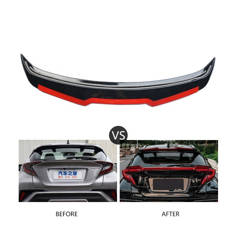 For CHR  Rear Trunk Tail Wing Boot Lip ABS Plastic Roof Rear Spoiler Tail Truck Spoilers Roof Wing Spoiler