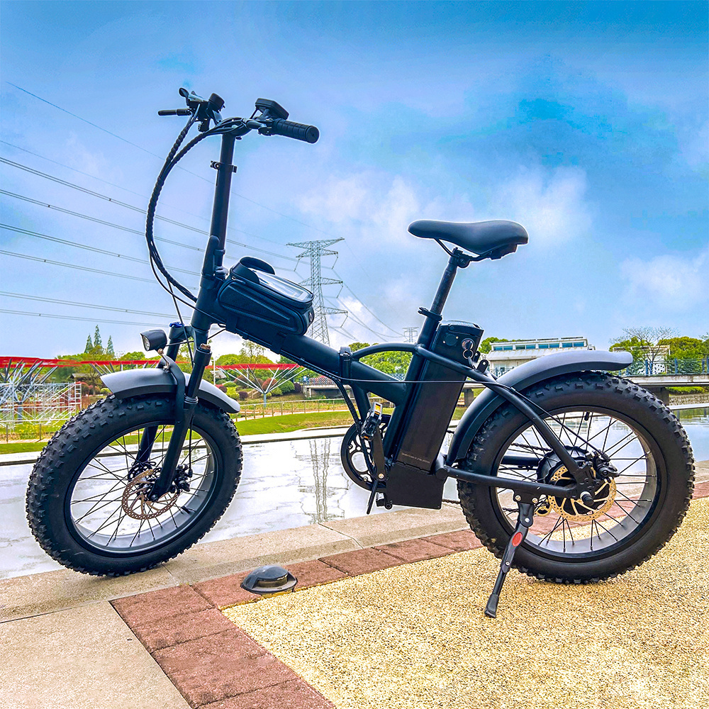 20 Inch Fat Tire Electric Bike Beach Cruiser 48V 500W rear Motor Fat Electric Bike