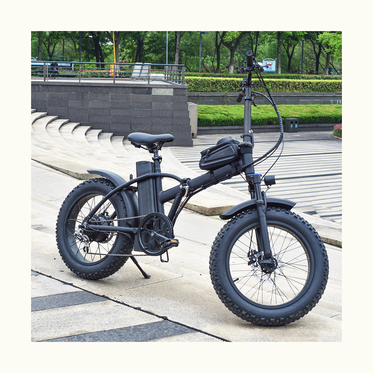 20 Inch Fat Tire Electric Bike Beach Cruiser 48V 500W rear Motor Fat Electric Bike