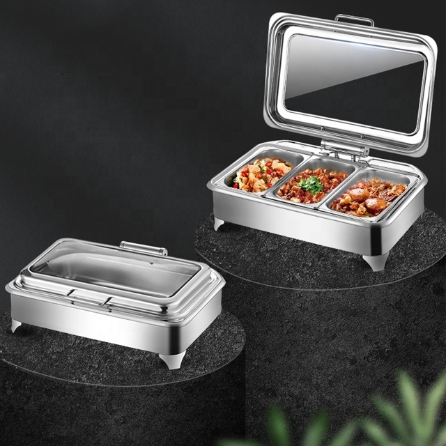 Commercial  Specification Round electric lunch box buffet stove chafing dishes buffet food warmer