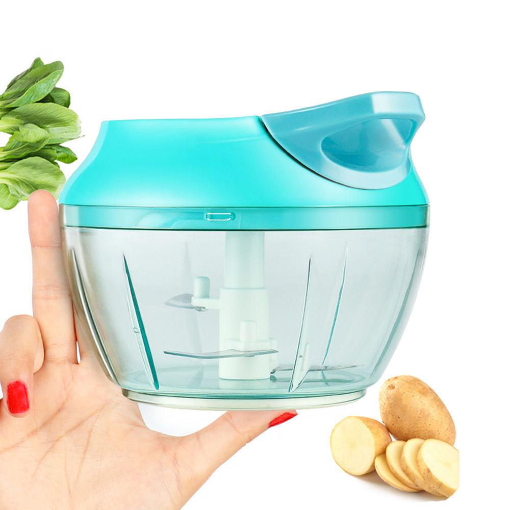 Portable Hand Pull String Vegetable Chopper Food Processor Manual Garlic Mincer Onion Cutter Fruit Shredder