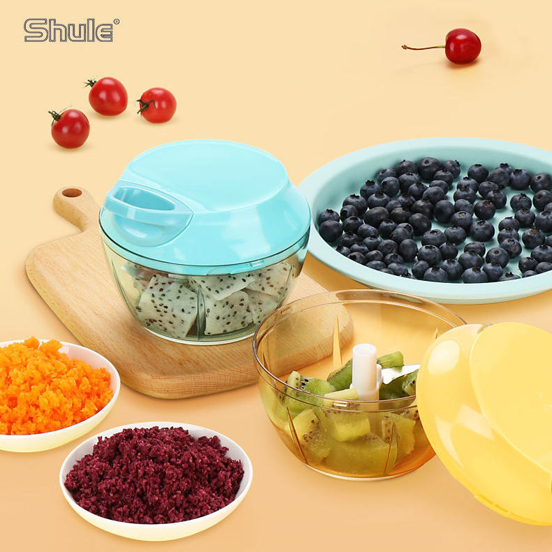 Portable Hand Pull String Vegetable Chopper Food Processor Manual Garlic Mincer Onion Cutter Fruit Shredder