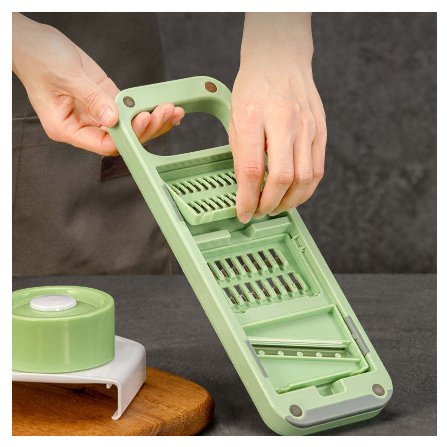 Shule multifunction manual Food Vegetable Cutter Adjustable Kitchen Grater Slicer Household Plastic Mandolin Vegetable Slicer