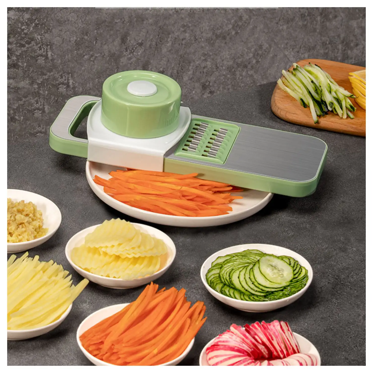 Shule multifunction manual Food Vegetable Cutter Adjustable Kitchen Grater Slicer Household Plastic Mandolin Vegetable Slicer