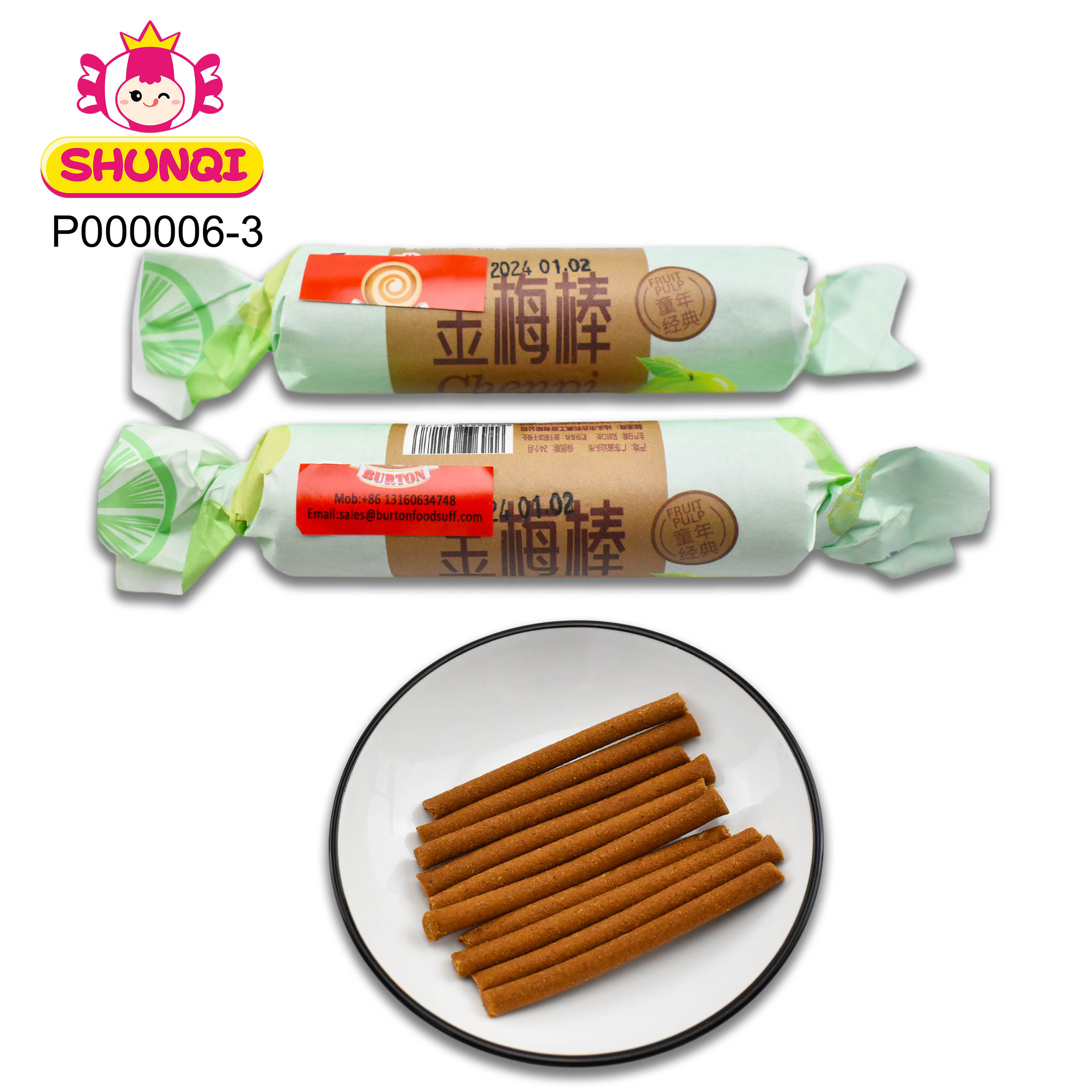 High quality halal good taste dry fruit sweet and sour candy golden plum stick dry fruit