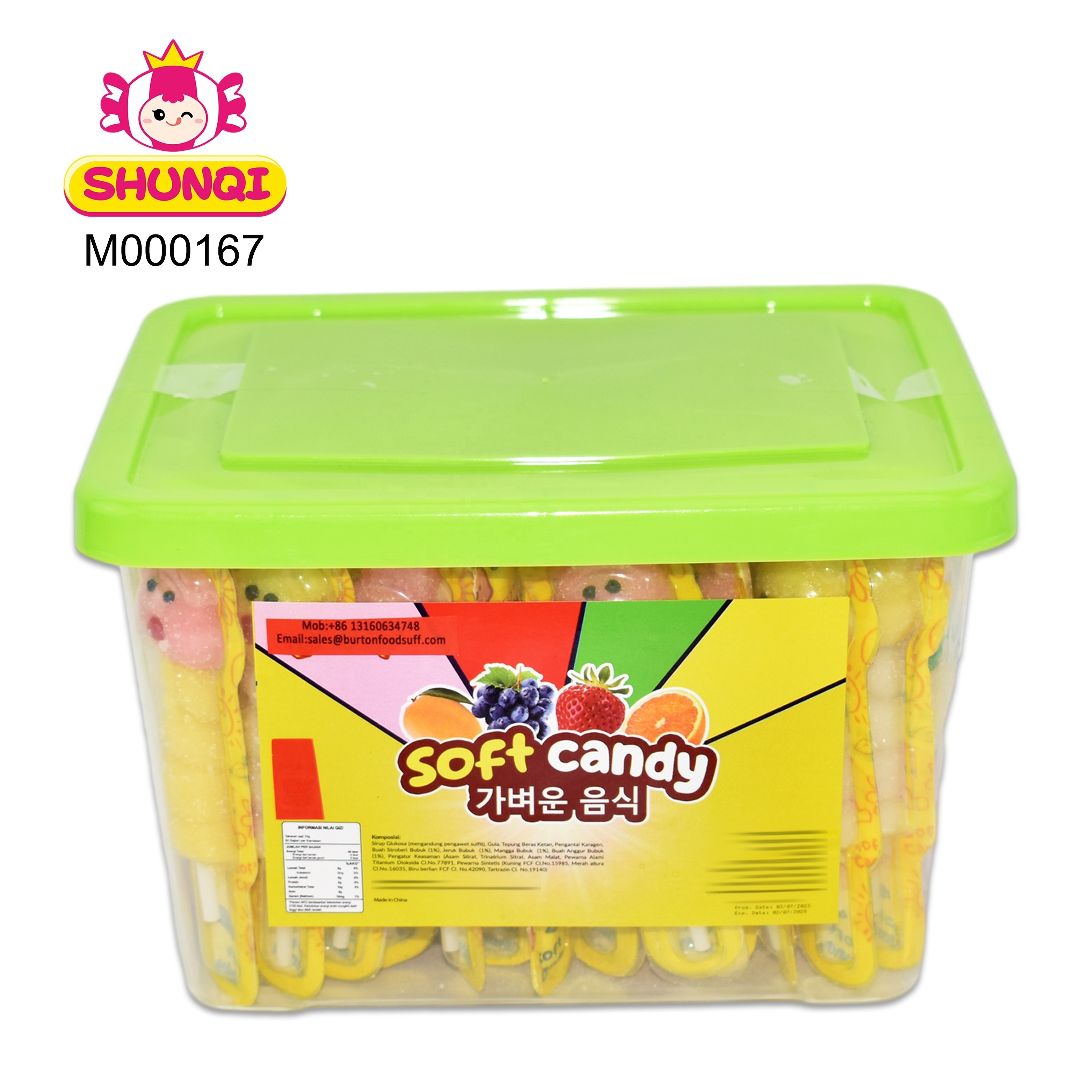 Hot selling fruity flavor lollipops shaped like caterpillars sweet fudge lollipops