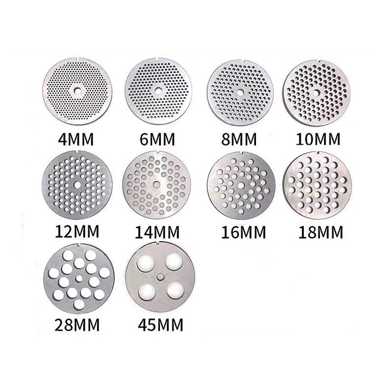 Electric Meat Grinder Parts Inox Steel #12#22#32#42#52#62 Meat Grinder Parts Cutting Plate with Mirror Polishing