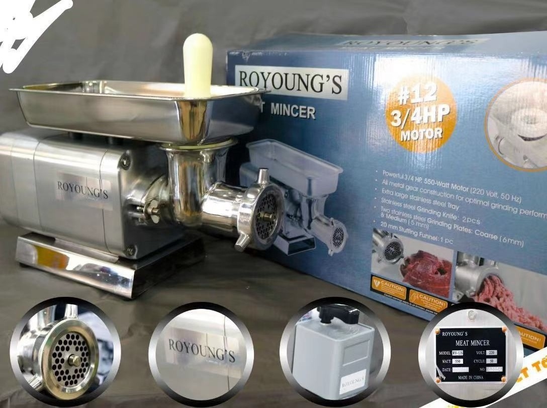 RY-12S 3/4HP Royoung the best seller meat grinder  in Vietnam  with Chinese switch