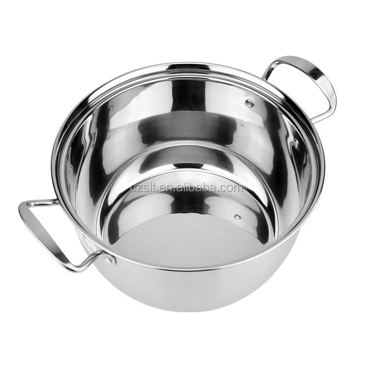 Stainless Steel 2 Tier Steamer Double Boiler Pot Soup & Stock Pots Stainless Steel + Glass Steel Handle and Knob Home Cooking