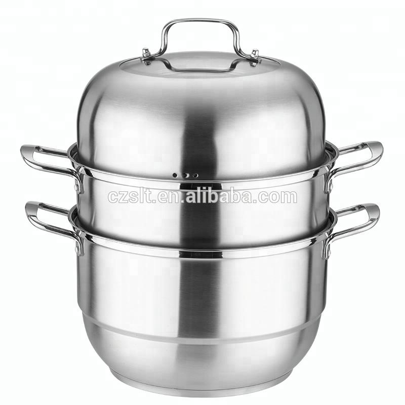 Two layer cooking double boiler pot stainless steel steamer pot for custom