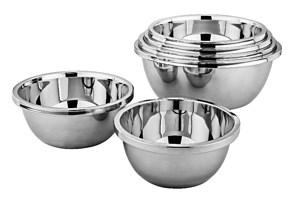 High quality Salad Bowl thick mixing set stainless steel food wash basin or washing vegetables