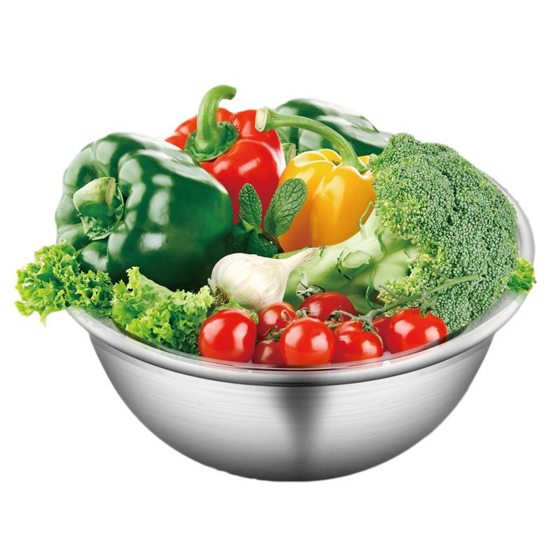 High quality Salad Bowl thick mixing set stainless steel food wash basin or washing vegetables