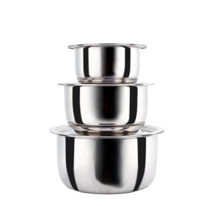 Full size 410 Stainless steel cooking thailand pots set kitchen ware cookware sets stock pot for soup