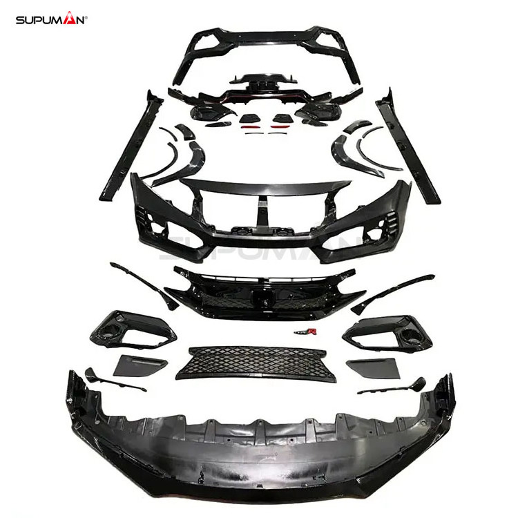 SUPUMAN carbon fiber Performance Front rear bumper kit for honda civic body kit accessories 2020 2021 2022