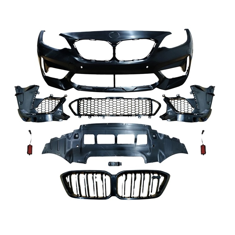 Suitable for F87 BMW M2 Modified M2C Thunderbolt Version Car Body Kit of The Front Bumper Assembly Front Center Grille Plastic