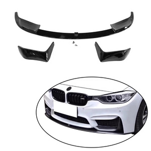 B Modified Front Bumper Lip Splitter 2012-2018 Water Transfer Printing Plastic for BMW 3 SERIES F30 M3 Style Body Kit Accessories