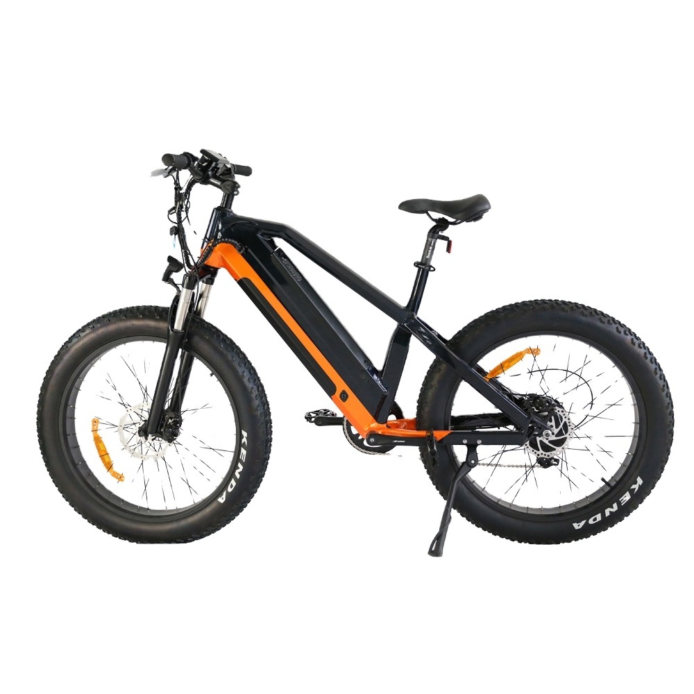 Powerful Dual Battery Electric Mountain Bike with Fat Tires Integrated Aluminum Alloy Frame Max Speed 45km/h ebike e bike