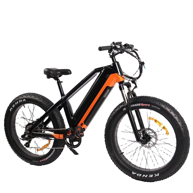 Powerful Dual Battery Electric Mountain Bike with Fat Tires Integrated Aluminum Alloy Frame Max Speed 45km/h ebike e bike