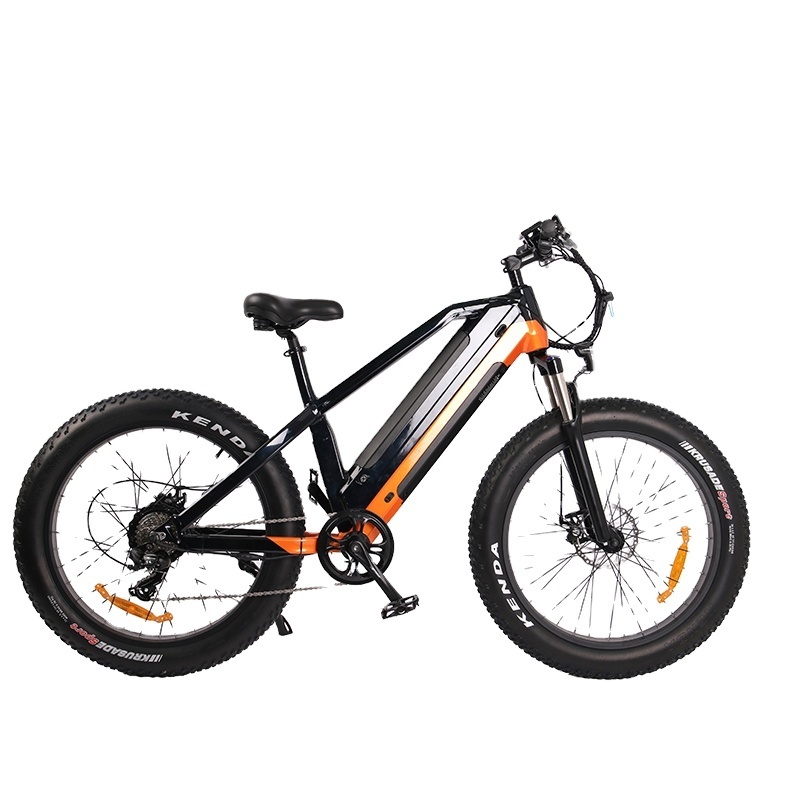 Powerful Dual Battery Electric Mountain Bike with Fat Tires Integrated Aluminum Alloy Frame Max Speed 45km/h ebike e bike