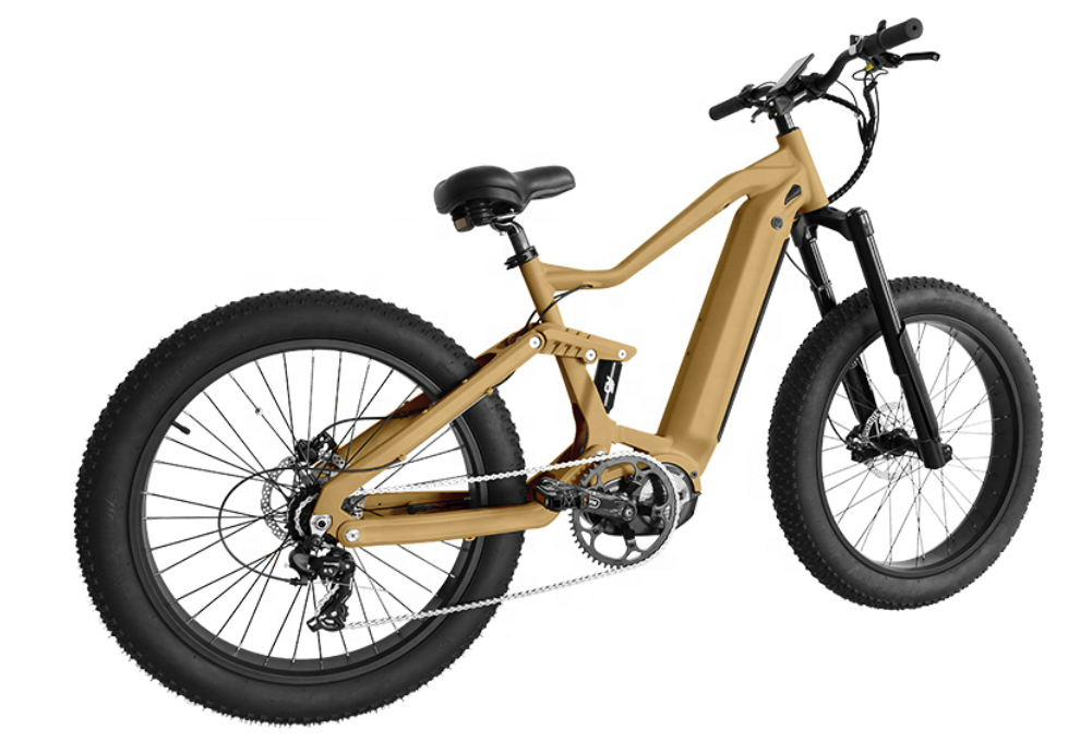 High Power Electric Bike Full Suspension 48V 1000w bafang mid motor Mountain eBike For Adults