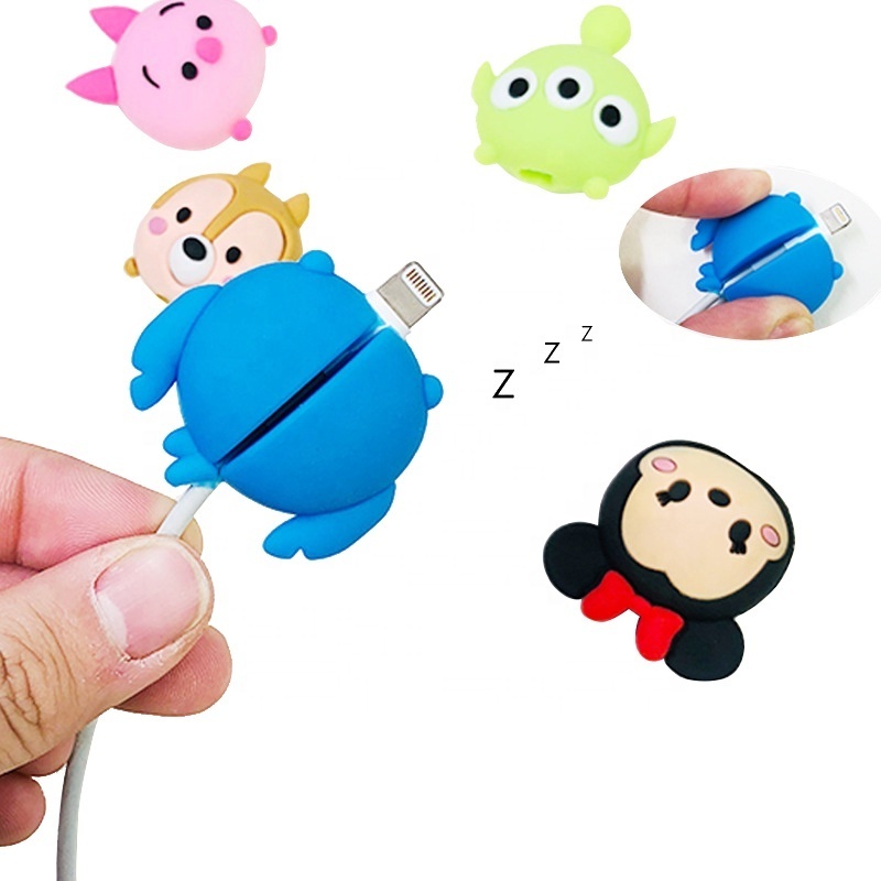 SUNLINE 2019 fashion design Popular cartoon USB wall Charger Cable Saver Protector For smart phone/8pin