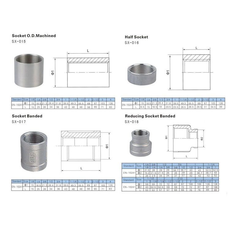 High quality NPT BSP Hose nipple SS304 316 sanitary stainless steel pipe fittings