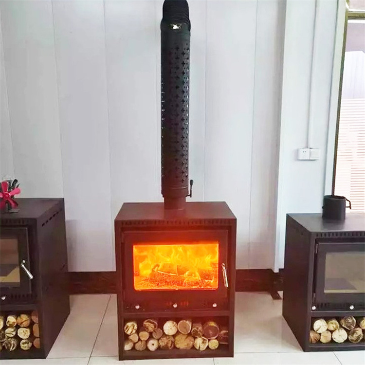 Wood Burning Fireplace Home Heating Equipment High Efficiency Double Door Wood Burning Stove