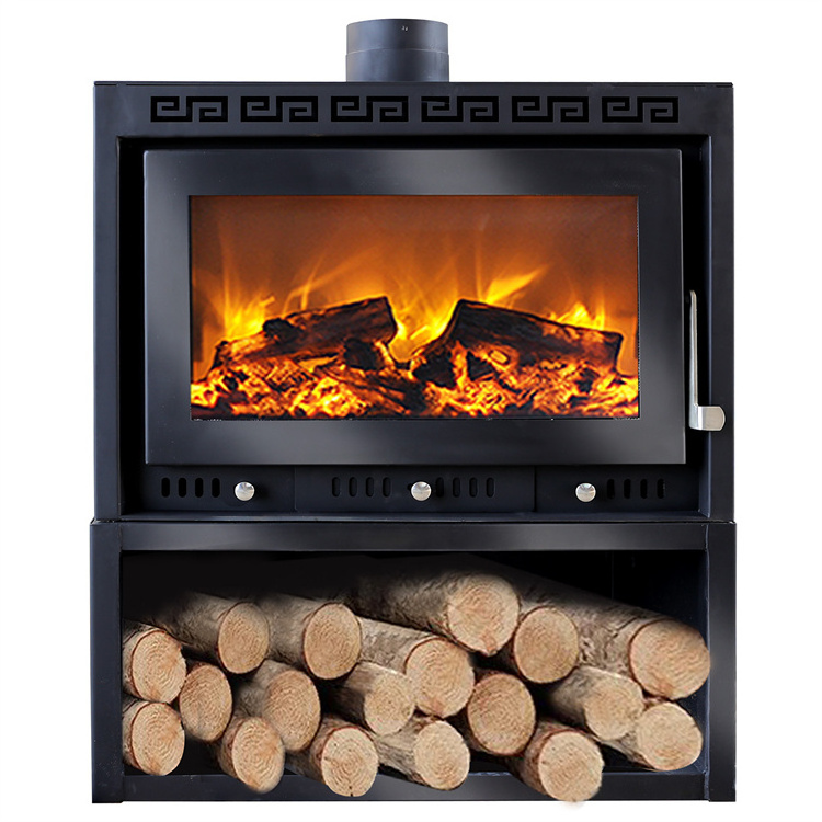 High Temperature Resistant Paint Iron Wood Burning Stove Wood Fire Place Fireplace Long Wooden Fireplace