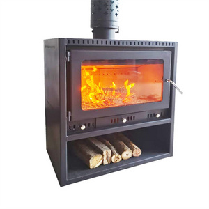 High Temperature Resistant Paint Iron Wood Burning Stove Wood Fire Place Fireplace Long Wooden Fireplace