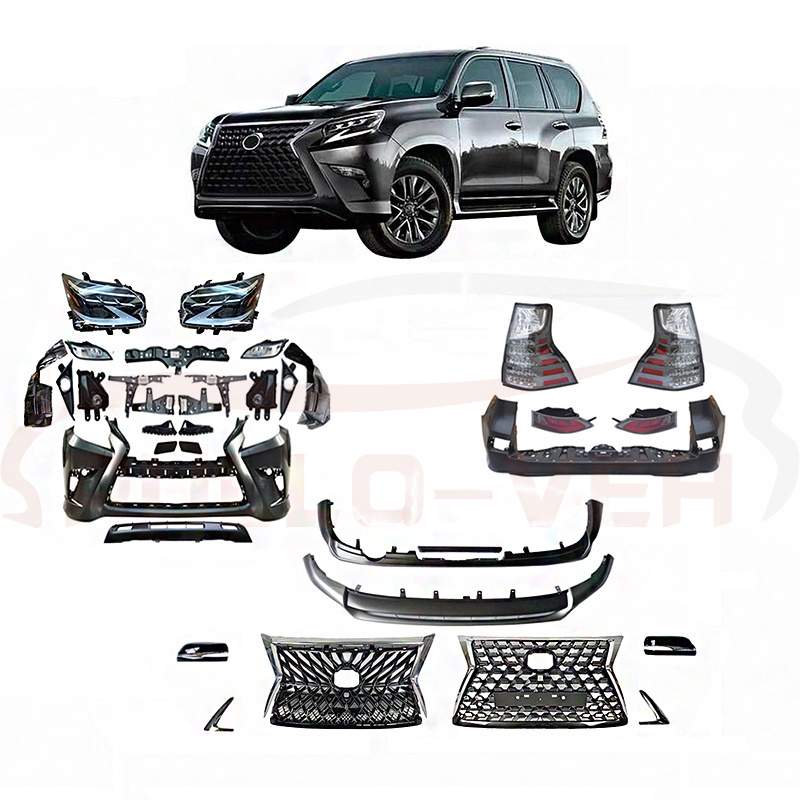 Body kit for Lexus GX460 2010-2019 upgrade to 2020 model include front and rear bumper grille headlight taillight