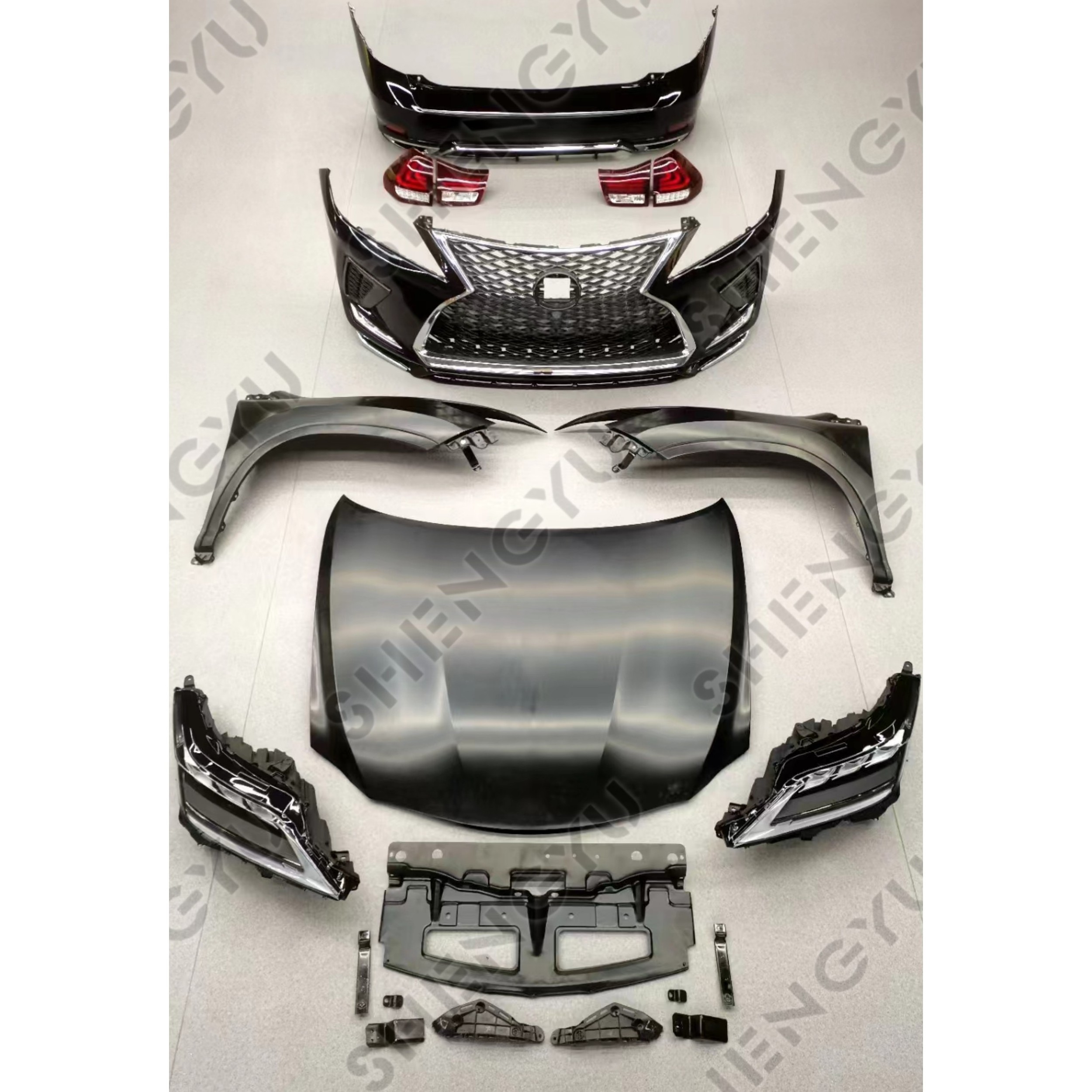 For Lexus 06-08 RX330 change to 2020 RX350 auto body systems include front rear bumper grille headlights taillamps hood fenders