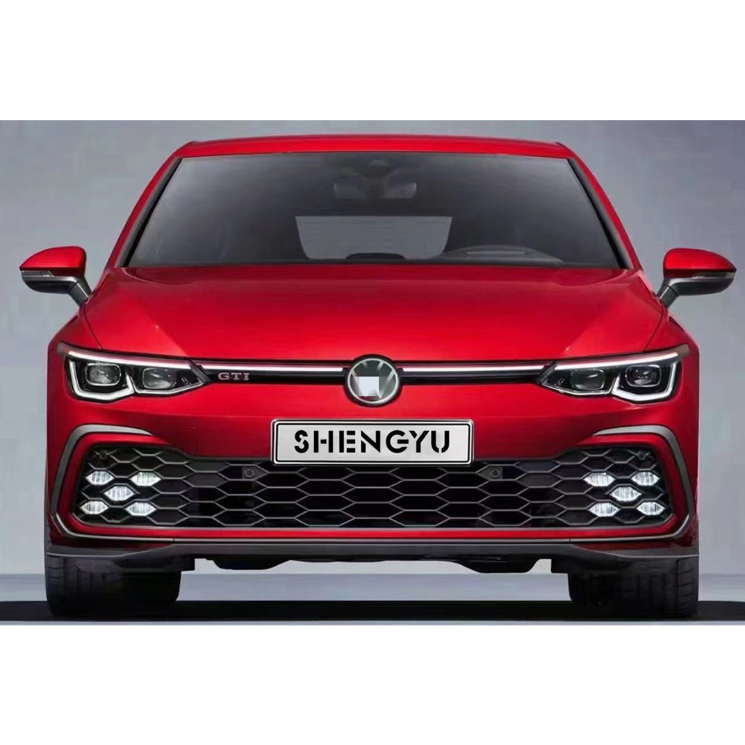 car body kit for Volkswagen Golf 8 to GTi including front and rear bumper assembly with grille,side skirts and fog lamps