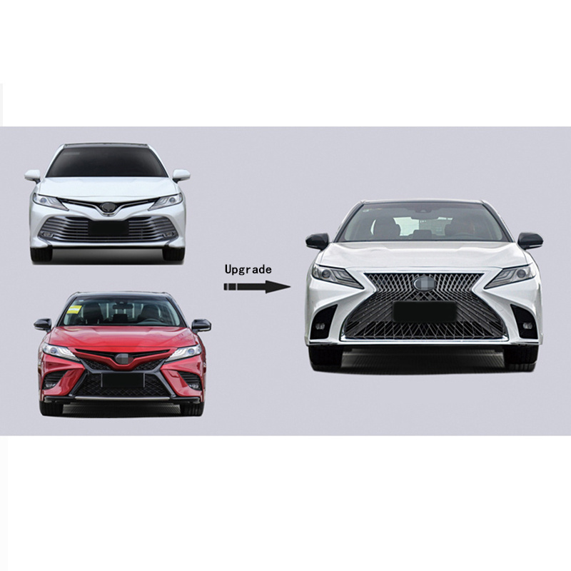 Suitable for TOYOTA Camry convert to LEXUS upgrade LS600 style front bumper ABS material body kit 2018-2020