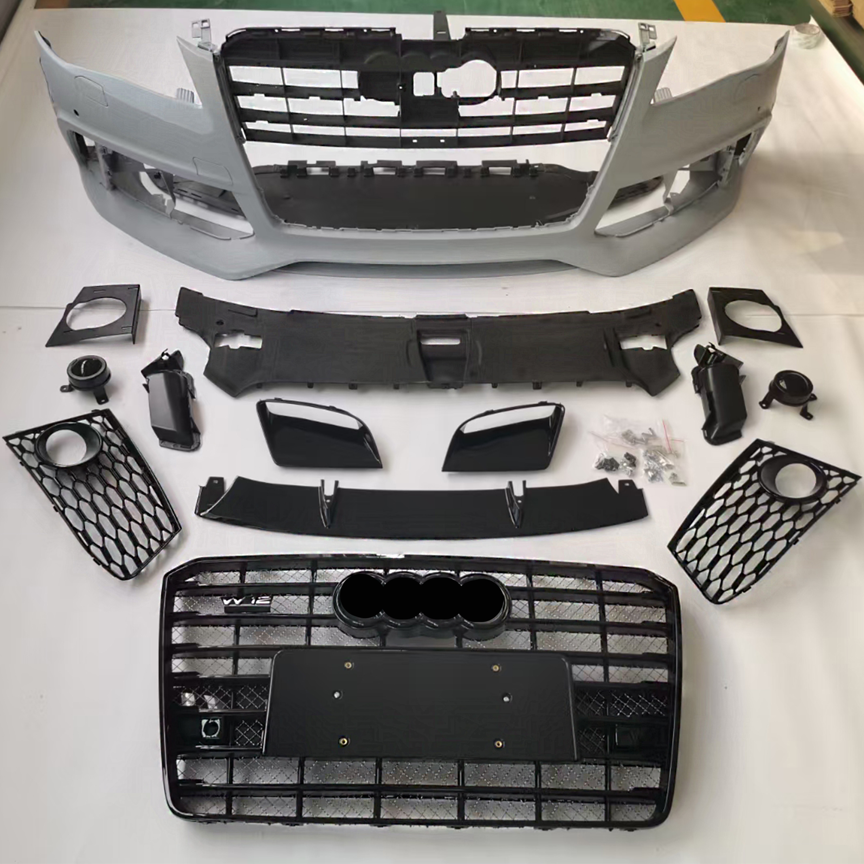 High quality car body kit for AUDI A8 2011-2018 upgrade to S8 RS8 style include front bumper with grille