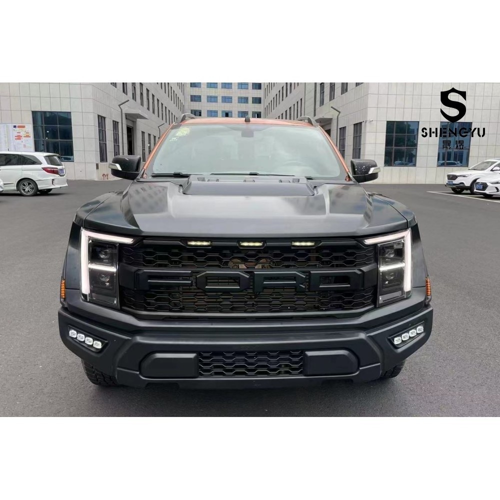 Car bumper For Ford Ranger 2012-2021to 2021 F150 Raptor Style body kit include front and rear bumper assembly with grille lamps