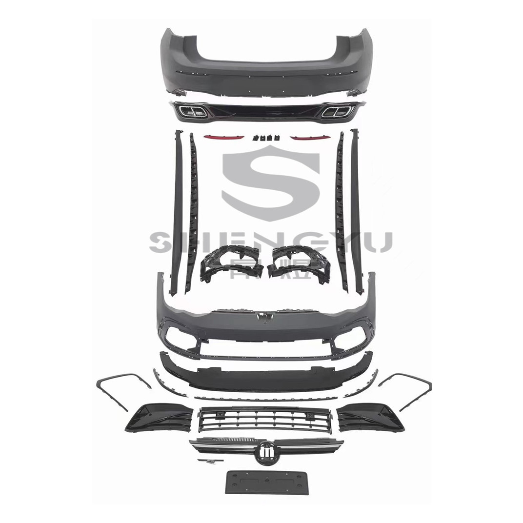 Auto body systems for Volkswagen Golf 8 R-line model include front and rear bumper with side skirts rear diffuser tail pipes