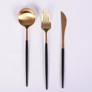 Wholesale Spoon Fork Stainless Steel 304 Luxury Gold Cutlery Set for Hotel Restaurant Home Wedding