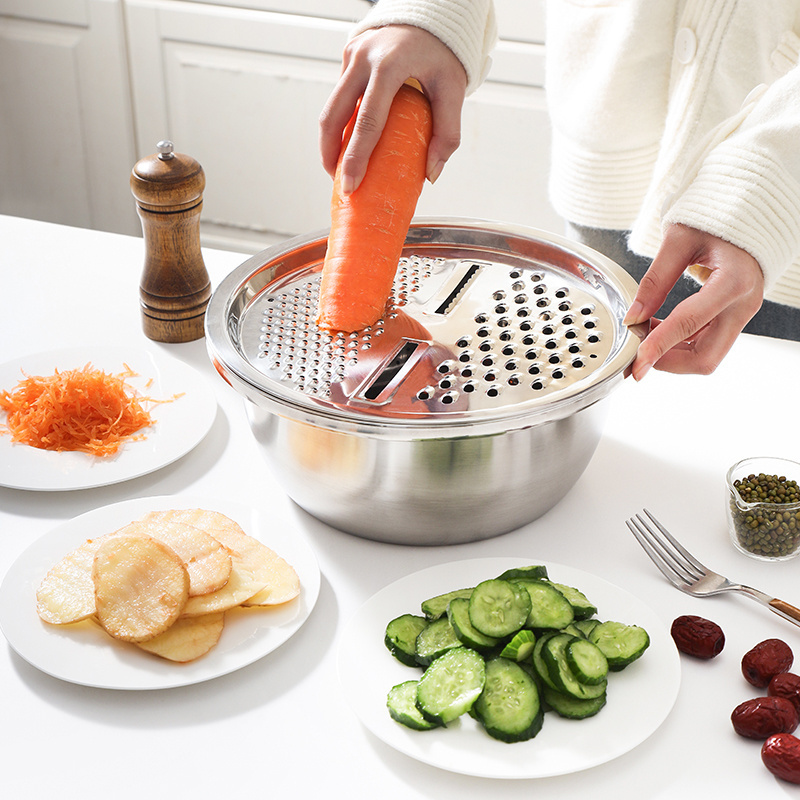 Manual Hand Easy Use Multifunctional Vegetables Cutter Kitchen Gadgets Stainless Steel Vegetable Slicer Vegetable Chopper