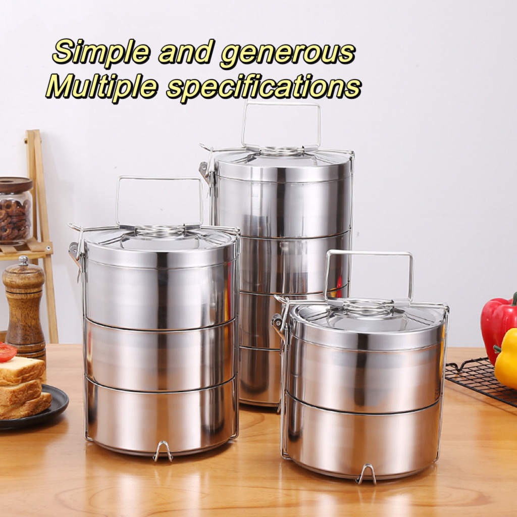 Hot selling stainless steel double wall food carrier lunch box insulated container with lock