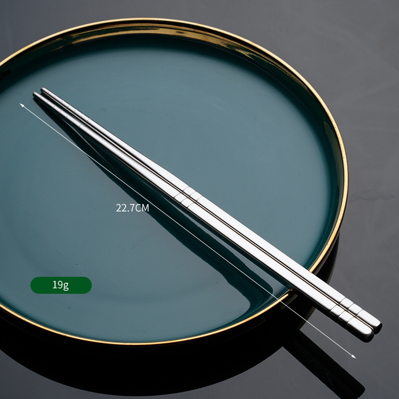 Factory Outlet Korean Style Reusable Metal Chopsticks 304 Stainless Steel Dishwasher Safe Chopsticks