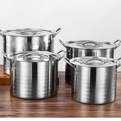 Stainless steel 24/26/28/30cm big stockpot commercial kitchen cooking pots cookware stock pots