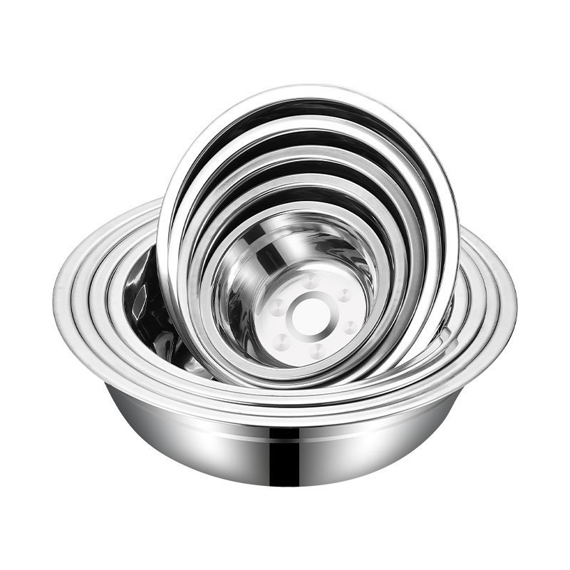 Thickened Premium Quality 201 Stainless Steel Seasoning Basins Food Container Mixing Bowl