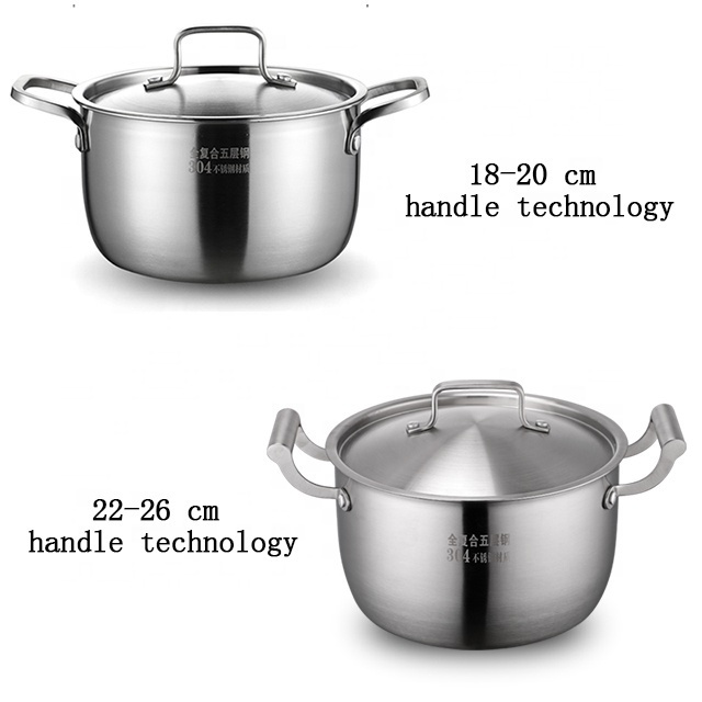 Hot pot fryer milk pan thickened 304 stainless steel soup pot