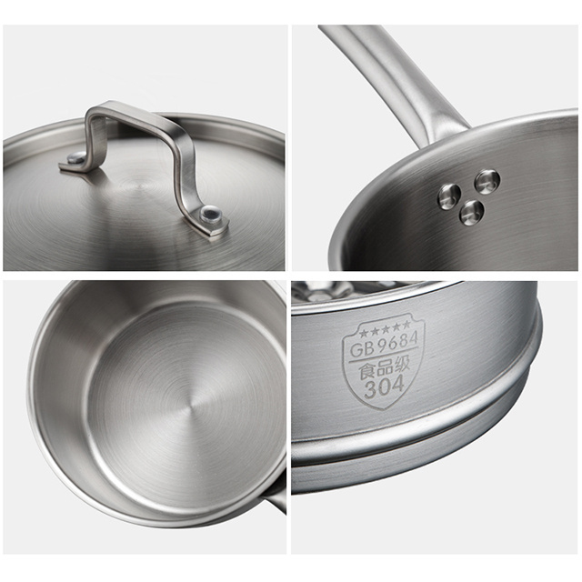 Hot Sale Milk Pot Soup & Stock Pots Stainless Steel Pots For Kitchen with steam drawer