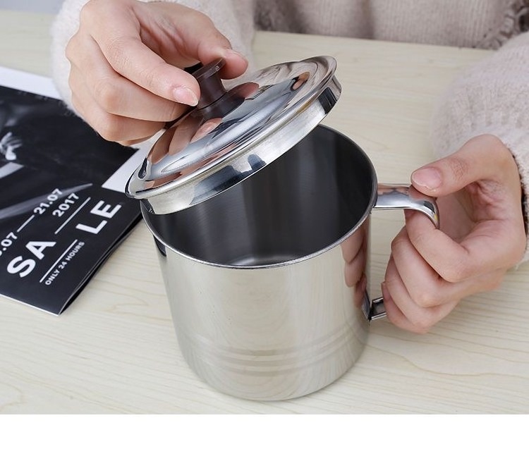 Wholesale bulk single handle metal mug beer coffee tea drinking stainless steel water cup without lid