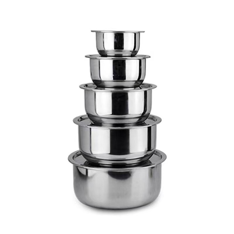 Factory Eco-friendly Home 5pcs Durable Stainless Steel Stock Pot set Thailand Sauce Pot With Lid