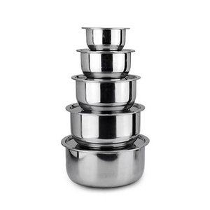 Factory Eco-friendly Home 5pcs Durable Stainless Steel Stock Pot set Thailand Sauce Pot With Lid